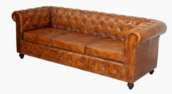Chesterfield leren 3-zitsbank
